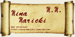 Mina Maricki vizit kartica